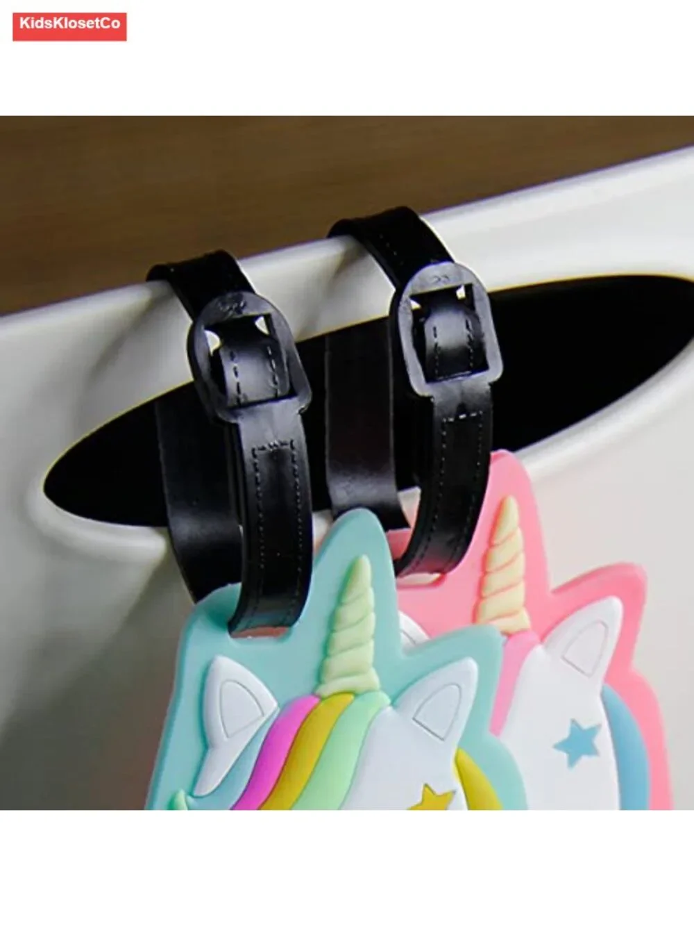 2 Pack Cute Silicone Luggage Tags with Name ID Card for Suitcases Travel